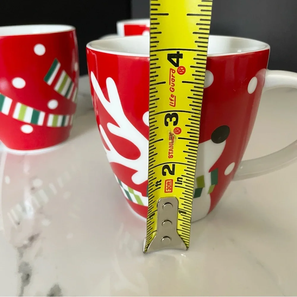 SET of 3 Reindeer Mugs by Crate&Barrel